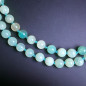 Collier Aigue marine Perles rondes 8mm
