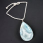 Pendentif Larimar Argent 925 avec cordon