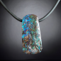 Pendentif Opale Boulder sur cordon caoutchouc