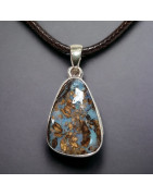 Pendentif Opale Boulder Argent 925 sur cordon