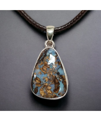 Pendentif Opale Boulder Argent 925 sur cordon