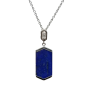Pendentif Lapis-lazuli et Zirconium avec chaîne argent 925
