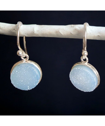 Boucles Agate naturelle Argent 925