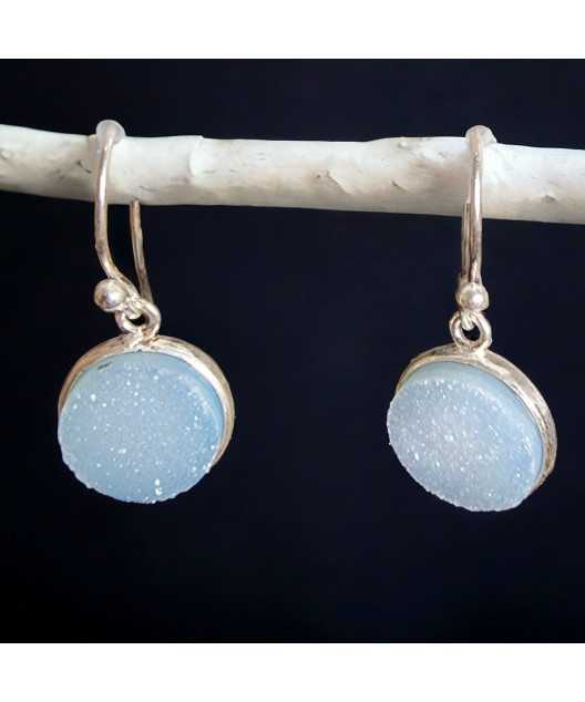 Boucles Agate naturelle Argent 925