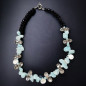 Collier Amazonite baroque Onyx facettée & Perles d'eau douce