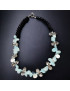 Collier Amazonite baroque Onyx facettée & Perles d'eau douce