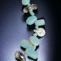 Collier Amazonite baroque Onyx facettée & Perles d'eau douce