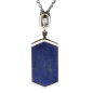 Pendentif Lapis-lazuli et Zirconium avec chaîne argent 925