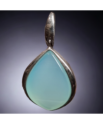 Pendentif Agate Argent Rhodié