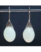 Boucles Calcédoine Argent 925