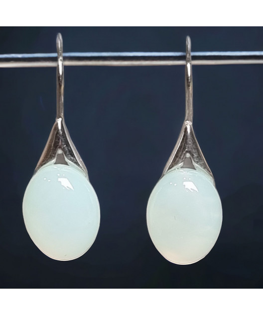 Boucles Calcédoine Argent 925