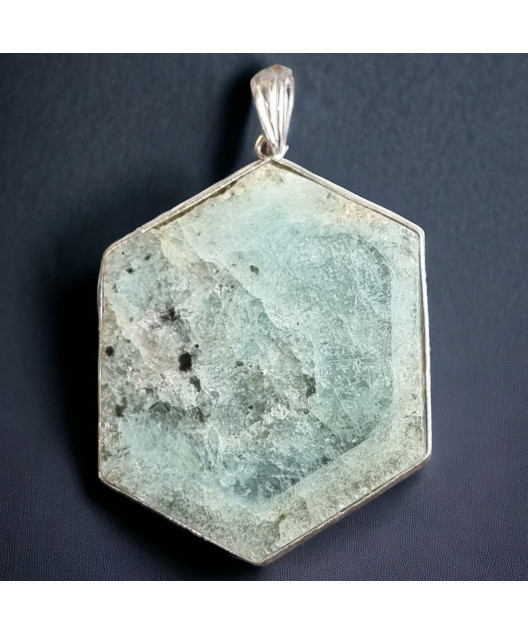 Pendentif Aigue marine Argent 925