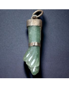 Pendentif Agate verte main de Figa