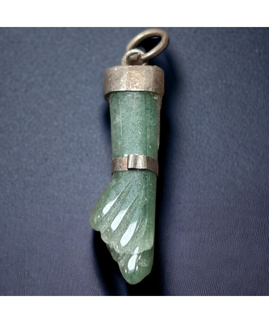 Pendentif Agate verte main de Figa