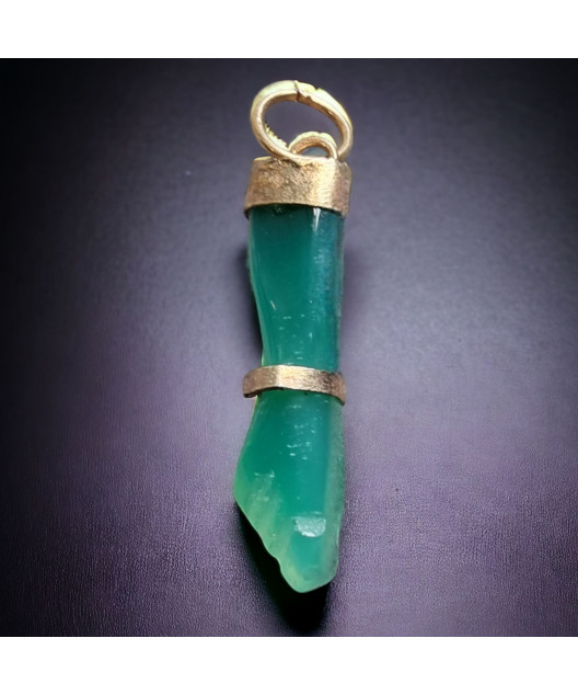 Pendentif Agate verte main de Figa