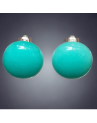 Boucles Amazonite cabochons à clips