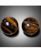 Boucles Œil de tigre cabochons à clips
