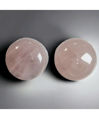 Boucles Quartz rose cabochons à clips
