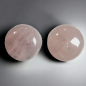 Boucles Quartz rose cabochons à clips