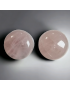 Boucles Quartz rose cabochons à clips