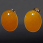 Boucles Jade jaune cabochons à clips