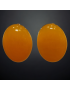 Boucles Jade jaune cabochons à clips