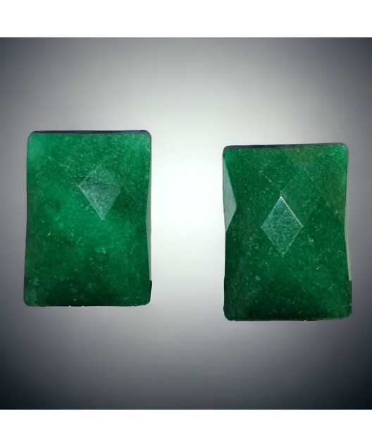 Boucles Jade facetté à clips