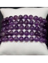 Ce bracelet d’améthyste en pierres rondes est une création de Meirea.