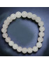 Bracelet Jade blanc Pierre ronde 8mm