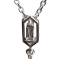 Pendentif Malachite et Zirconium avec chaîne argent 925