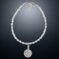 Bracelet Pierre de lune facetté avec Fleur de vie Argent 925