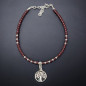 Bracelet Grenat avec Arbre de vie Argent 925