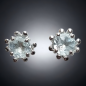 Boucles Aigue marine facettées Argent 925