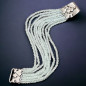 Bracelet Aigue marine facetté Argent 925