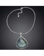 Pendentif Aigue marine Argent 925