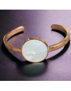 Bracelet Nacre Acier inox doré