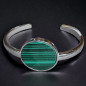 Bracelet Malachite Acier inox
