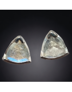 Boucles Labradorite sertie Argent 925