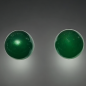 Boucles Agate verte boule Argent 925 (s)