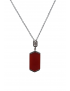 Pendentif Cornaline et Zirconium avec chaîne argent 925