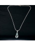 Pendentif Aigue marine sur chaîne Argent 925