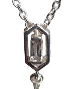 Pendentif Quartz rose et Zirconium avec chaîne argent 925