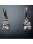 Boucles Topaze bleue facettée Argent 925