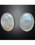 Boucles Nacre ovales à clips Argent 925
