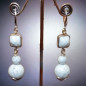 Boucles Howlite Argent 925