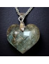 Pendentif Labradorite cœur avec chaîne