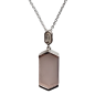 Pendentif Quartz rose et Zirconium avec chaîne argent 925
