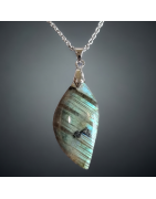 Pendentif Labradorite avec chaîne
