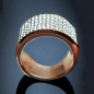 Bague Zirconium Plaquée or rose Taille 57