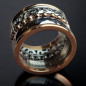 Bague Acier inox Plaquée or rose Taille 56